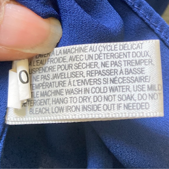 Contemporaine | V-Neck Blouse - M, Blue - Picture 6 of 8